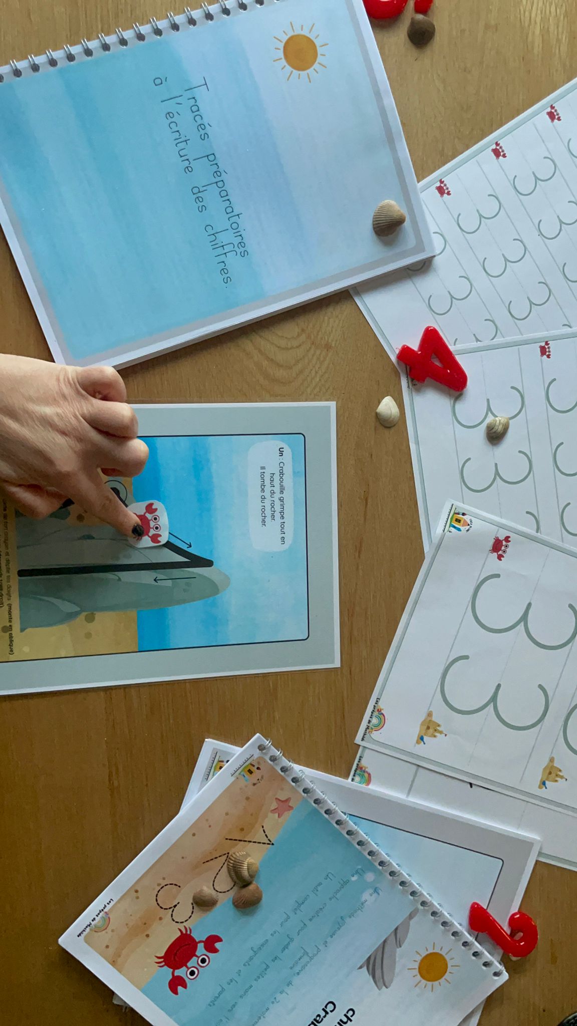 Fiches plastifiées pour bac sensoriel