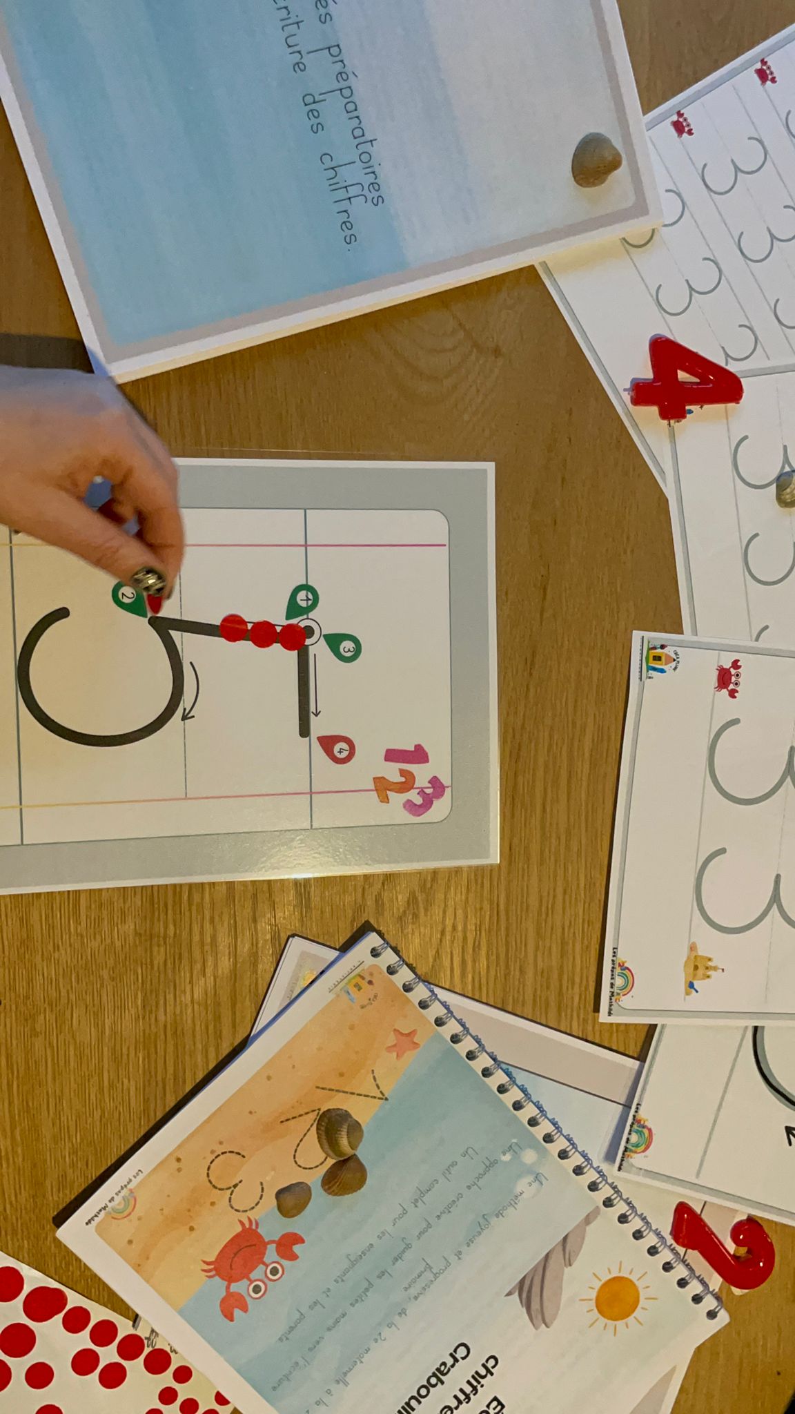 Progression complète de l'écriture des chiffres